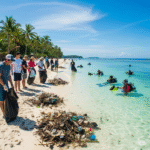 セブプログループトラベルソリューションズのSDGsツアービーチ清掃ボランティア